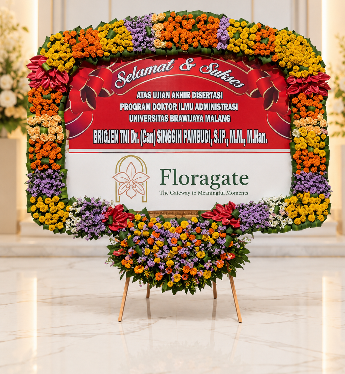 Foto Bunga Papan Congratulations - Vibrant Achievement Floragate Malang