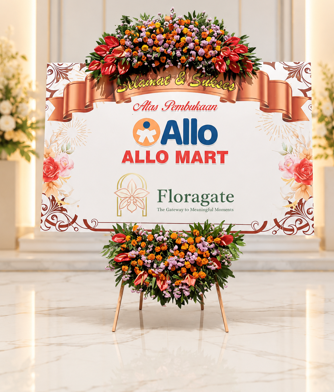 Foto Bunga Papan Congratulations - Success Gold Florist Malang