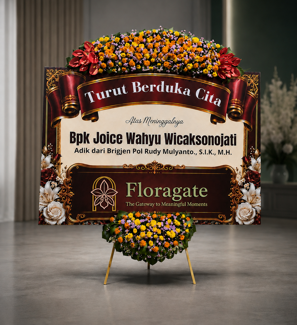 Foto Bunga Papan Duka Cita - Product1 Floragate Malang