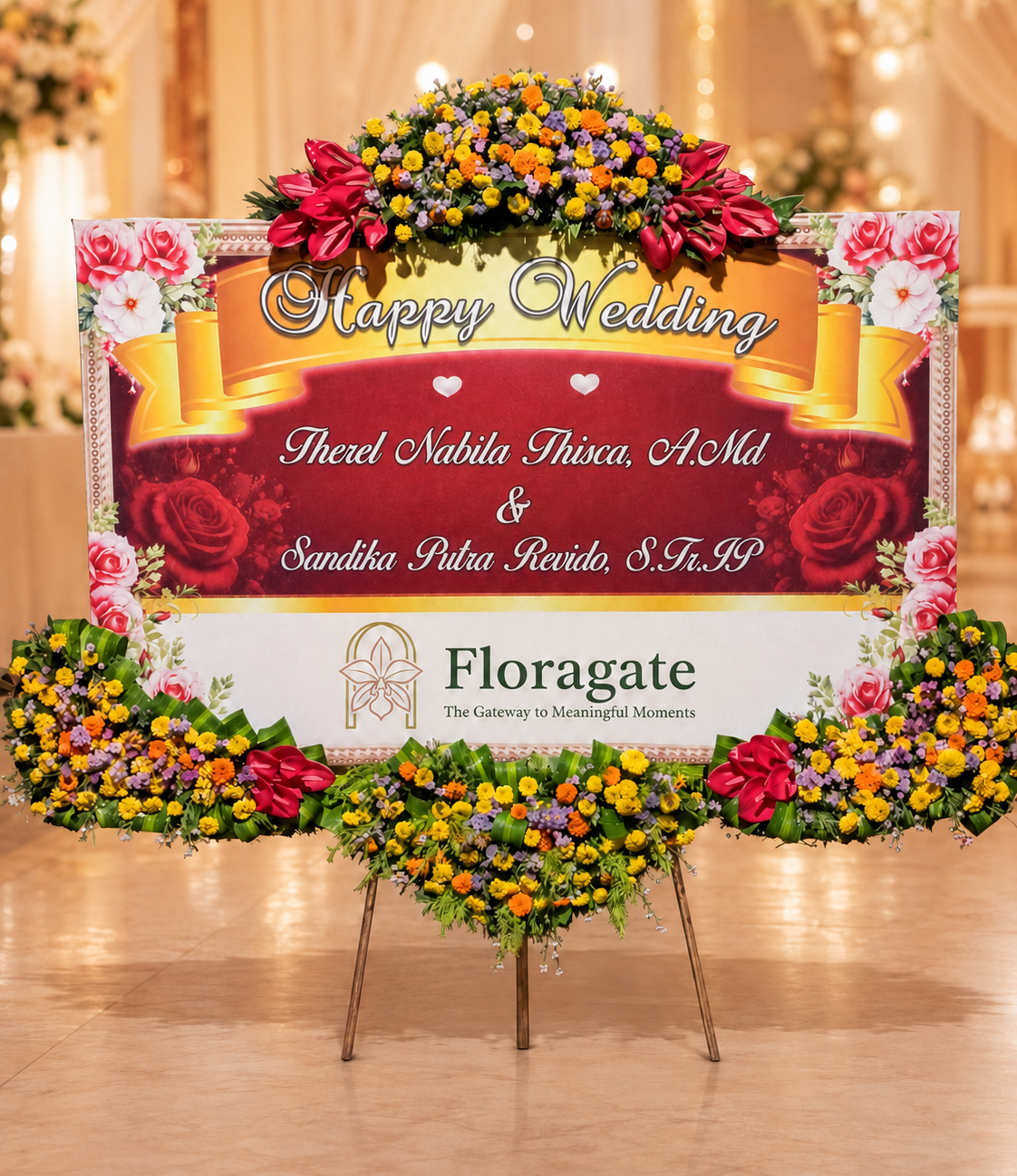 Foto Bunga Papan Wedding - Product1 Floragate Malang